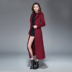 2017 mùa thu và mùa đông phụ nữ mới của len coat eo eo áo len Slim dài áo gió nữ đoạn dài trên đầu gối mẫu áo dạ ngắn đẹp 2019 Accentuated eo áo