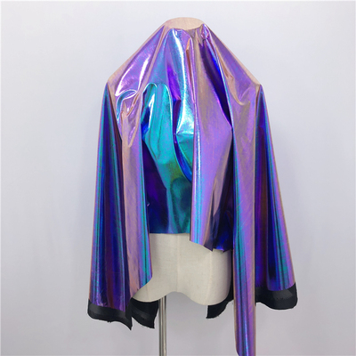 taobao agent Full version of hot gold electric light purple laser color blue purple designer fabric stage dance clothing leather clothing