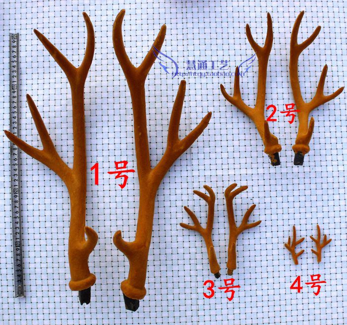 新工藝 仿真梅花鹿仿真鹿角攝影道具 聖誕用品 拍攝diy髮箍頭飾