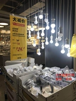 Ikea, светодиодная сферическая кремовая белая лампочка