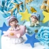 Trang trí bánh nướng Little Cloud Pilot Doll Trang trí máy bay Star Cloud Birthday Card Chèn - Trang trí nội thất