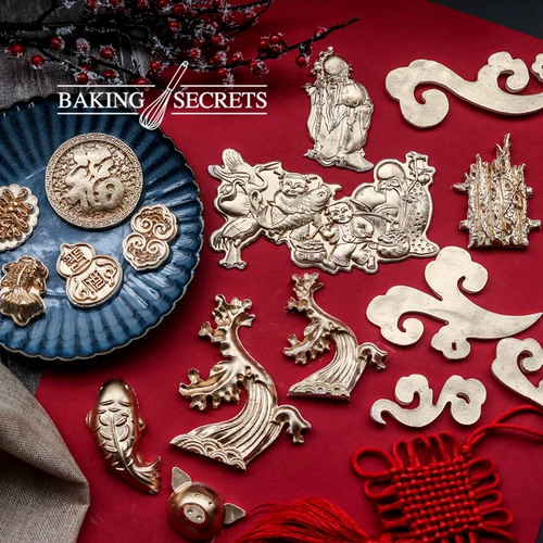 Украшение для выпечки торта, поздравление с днем ​​рождения тестю и свекрови, персиковые мягкие керамические украшения из смолы, эмали, силиконовые формы в китайском стиле