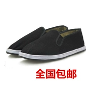 Giày cao su đế cũ Bắc Kinh giày nam và nữ mẫu giày vải đen Giày thông thường thoáng khí thấp giúp giày đơn chống trượt giày