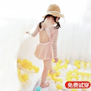 Đồ bơi cho trẻ em Cô gái Trẻ em Xiêm Hàn Quốc Làm khô nhanh Kem chống nắng tay dài Em bé Xiaozhongtong Công chúa Cha mẹ trẻ em Đồ bơi Spa - Bộ đồ bơi của Kid