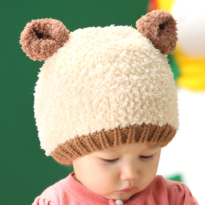 Korea new winter baby hat 0-1-3 year old baby boys and girls children's winter hat child princess hat
