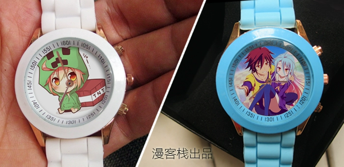Chiếu trên đồng hồ xung quanh Đồng hồ gấu đen anime trắng ngoại vi Đồng hồ hoạt hình Đồng hồ đeo tay thời trang học sinh