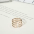 Nhẫn màu vàng nữ phiên bản Hàn Quốc của vòng mở titan thép thực phẩm nhẫn vàng hồng nhẫn nhẫn ngón tay nhỏ đuôi thiết lập trang trí Nhẫn