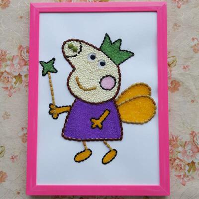 益智儿童手工五谷杂粮diy豆子贴画 幼儿园材料包创意新颖小猪佩琦