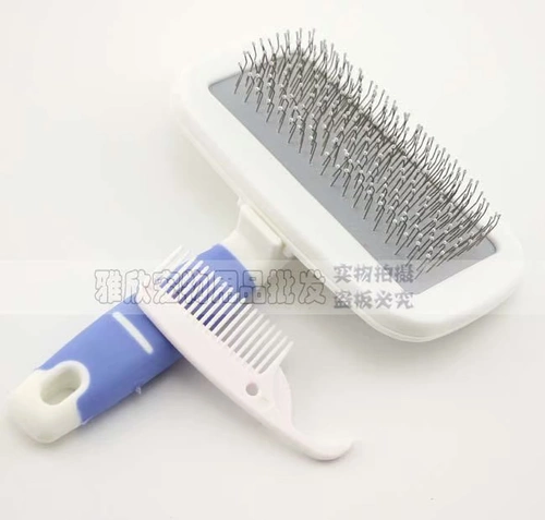 PET PINC COMBS DOG CHISH DOG с белой точкой, Candy Color Color из нержавеющей стали мягкая игольча