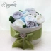 Hộp quà tặng bé sáng tạo hoa lụa sơ sinh bó hoa cao cấp gửi quà tặng quần áo cotton phù hợp với quà tặng