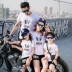 Cha mẹ và con mặc mùa hè 2018 gia đình mới của ba mẹ và con gái nữ kích thước lớn ngắn tay t- shirt gia đình nhà thiết lập