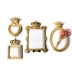 Cung điện Hoàng gia Phong cách Hiển thị Trang sức Đứng Golden Crown Khung ảnh Bông tai Lưu trữ Chụp đạo cụ Trang trí Trang trí Đám cưới - Trang trí nội thất