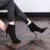Giày cao gót mũi nhọn, bốt ngắn đế bệt, nữ mùa thu đông 2023 phong cách mới gợi cảm nổi tiếng trên mạng bốt mỏng bốt Martin thời thượng giày the thao nữ 2021 Giày cao gót
