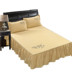 Hàn quốc Simmons Giường Cover Bed Váy Giường Đặt Mảnh Duy Nhất Tinh Khiết Sắc Tố Màu Gió Đơn Giản Tấm Trượt 1.5 m1.8 m Giường Gạo Váy Petti