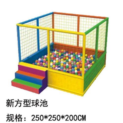 Уличный батут для прыжков, детская площадка для детского сада, квадратный бассейн с шариками