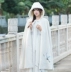 Hanfu áo choàng áo len nữ Trung Quốc phong cách mùa thu và mùa đông thêu áo trùm đầu áo dài dày cổ