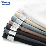 WASSUP LEMON Хлопковый лонгслив, футболка, рубашка, свободный крой