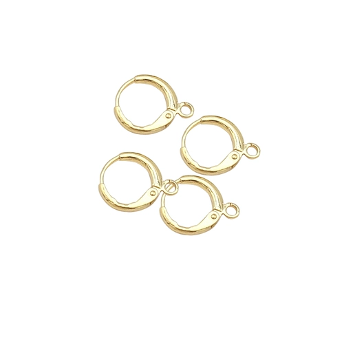 Клипсы, серьги, аксессуар ручной работы, 18 карат, золотой цвет, европейский стиль