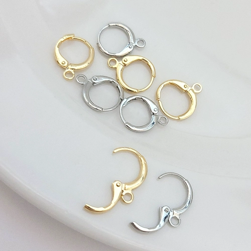 Клипсы, серьги, аксессуар ручной работы, 18 карат, золотой цвет, европейский стиль