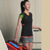 2018 Li Ning Tang Bạn Cúp Cầu Lông ASKN032 Ăn Mặc Nữ Khô Nhanh New York Trình Diễn Thời Trang Chính Hãng vợt proace Cầu lông