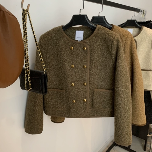 Демисезонная короткая куртка, изысканный стиль, в стиле Шанель, подходит для подростков