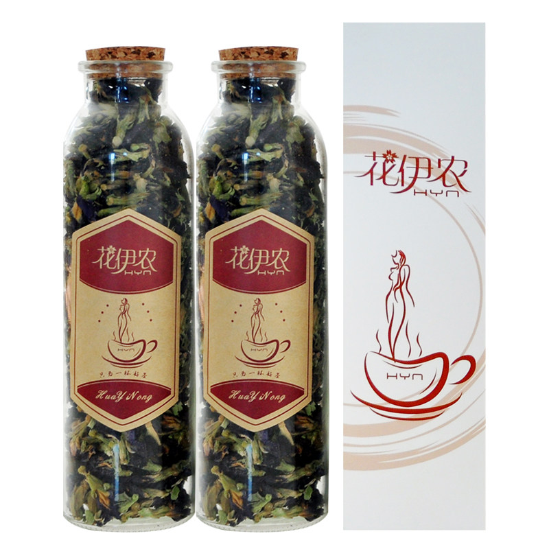 买1送1 蓝蝴蝶花茶蝶豆花自然干蝶豆花粉烘焙蓝