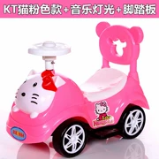 Cô gái đồ chơi xe hơi trẻ em có thể ngồi mọi người có thể đẩy xe tay ga trẻ em xe trẻ em bốn bánh xe tay ga với âm nhạc trượt