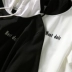 の [TX193008MG] cười Hange thời trang giản dị màu đen và trắng phù hợp với phiên bản lỏng ngắn tay trùm đầu T-Shirt Áo phông