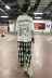 Đặt nữ mùa hè 2018 mới Hàn Quốc in lỏng letter in t-shirt + cao eo lưới chùm chân harem quần triều s Bộ đồ