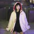 2018 phiên bản Hàn Quốc mới của hip hop cotton quần áo mùa đông của phụ nữ Harajuku bf lỏng dụng cụ retro áo khoác len đường phố áo phao burberry nữ Bông