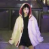 2018 phiên bản Hàn Quốc mới của hip hop cotton quần áo mùa đông của phụ nữ Harajuku bf lỏng dụng cụ retro áo khoác len đường phố áo phao cho người béo Bông