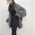 Mùa xuân mới của Hàn Quốc ulzzang Harajuku bf gió lỏng sinh viên kẻ sọc áo len dài coat nữ áo khoác dáng dài nữ Áo Hàn Quốc