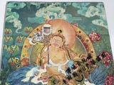 Тибетская статуя Будды Непал Желтая Фортуна Бог Тхангка Портрет Плетение шелковая вышивка сокровища Тянванг Тэнгка Вышивка