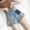 Mùa xuân 2019 của phụ nữ phiên bản Hàn Quốc của quần lửng ống rộng eo cao sinh viên thô sơ denim quần ống rộng cạp cao - Quần jean
