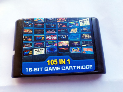 Видео -телевизионная игра Md Sega Game Console Gensis Sega 16 -bit MD Black Card 105 Integrated Edition