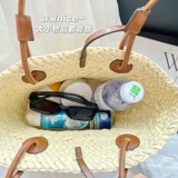 Вместительная и большая сумка через плечо, соломенная корзина, ведро, сумка на одно плечо, французский стиль