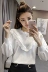 Mùa thu 2018 phiên bản Hàn Quốc mới của áo len cổ tròn xù lông dài tay áo len dáng xòe hoang dã áo len gile Áo / áo thun