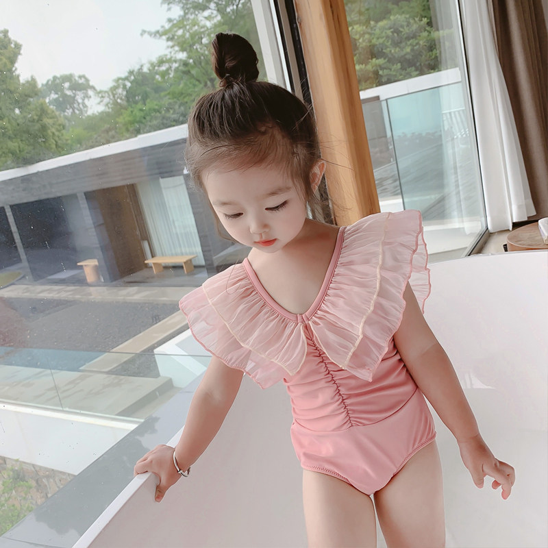 Women's children's clothing summer new children's swimsuit female baby foreign style summer swimming bikini 1-2-3-4-5-6 years old