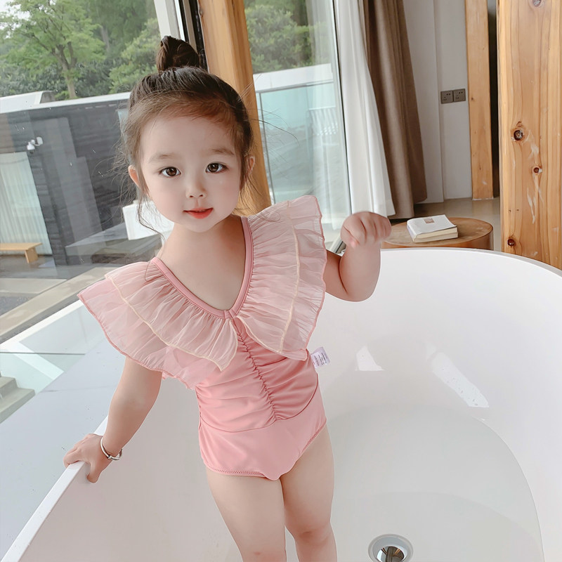 Women's children's clothing summer new children's swimsuit female baby foreign style summer swimming bikini 1-2-3-4-5-6 years old
