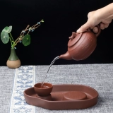 Художественная концепция отеля, суп кунг -фу пурпурный песчаный чайник отель отель Tableware кунг -фу, суп, здоровье, паровочное паровая, сломанная кастрюль