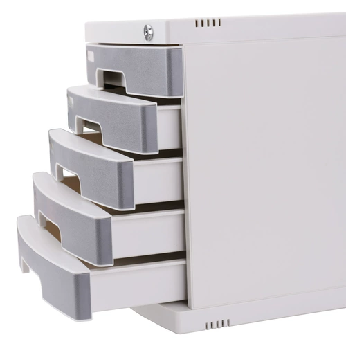 Deli 8855 с блокирующим пятиклассником пластикового ящика файл хранилища файла хранилища A4 Desktop File File Cabinet