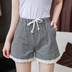Quần legging cotton chống nắng nữ hè mới phiên bản Hàn Quốc mặc quần short ren rỗng quần rộng an toàn size lớn Quần short