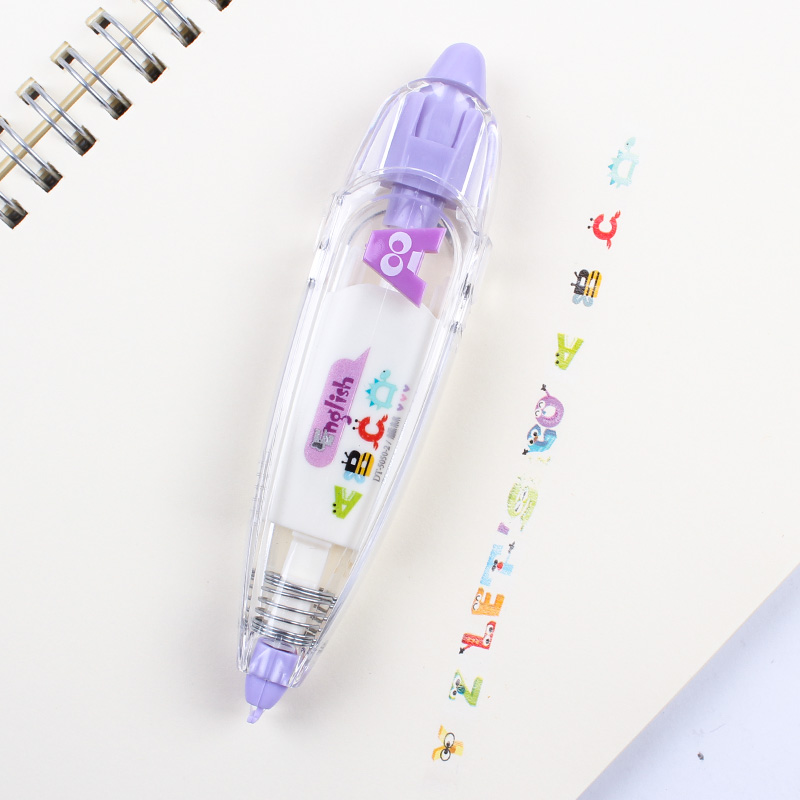 Purple Letterslace Correction tape Stickers grow up album diy manual Stickers children Record book Hand book diary decorate
