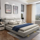 Кровать ткани можно разобрать и вымыть главную спальню современную минималистскую кровать для ткани 1,8 метра двуспальная кровать татами свадебная кровать хранение кровати мягкая кровать