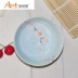 Arst Yacheng De bộ đồ ăn bằng gốm sứ chính hãng Bát gạo đầy màu sắc Hoa sen thơm Jieao cao chân nhỏ bát 4,5 inch * 4