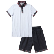 Đồng phục trường tiểu học thành phố Yangchun nam và nữ mùa xuân hè mùa đông áo sơ mi tay ngắn quần short quần phù hợp với áo khoác lớp dịch vụ - Đồng phục trường học / tùy chỉnh thực hiện