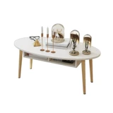 Северный твердый деревянный журнальный столик гость простой диван гостиная маленькая квартира овальный журнальный столик небольшой стол