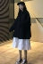 2018 mùa thu đông mới phiên bản Hàn Quốc của phần dài áo len nhỏ ve áo len Hepburn áo khoác len nữ + váy áo măng tô nữ đẹp Áo Hàn Quốc