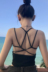 Mùa hè của phụ nữ Hàn Quốc phiên bản của cross-back lại Slim sling bên ngoài mặc dưới vẻ đẹp trở lại vest với ngực pad áo sơ mi ngắn quần thể thao nữ Áo ba lỗ