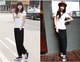 Phương thức quần âu nữ mùa xuân và mùa hè kích thước lớn lỏng mỏng hoang dã quần dài thể thao quần cao eo chân hậu cung quần quần harem nữ công sở Quần Harem